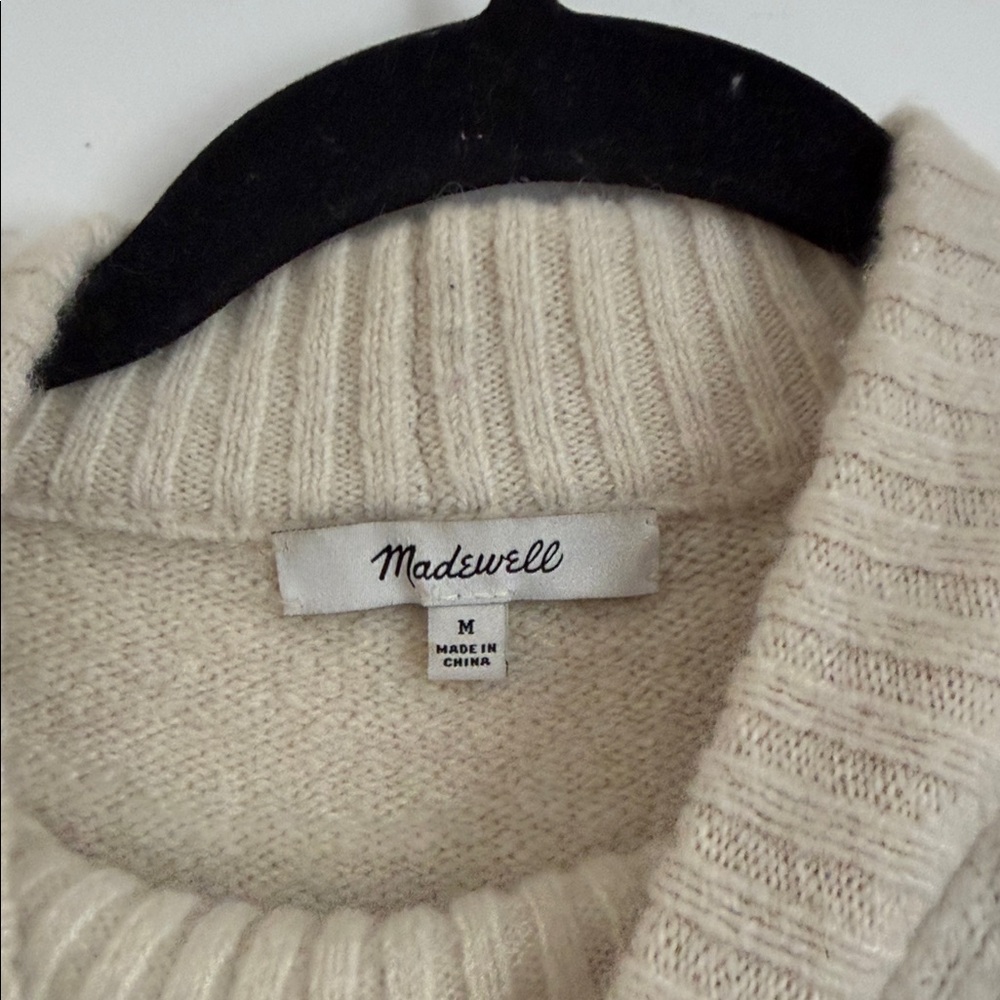 Madewell | Dillon Mockneck Pullover Sweater Cream - image 4